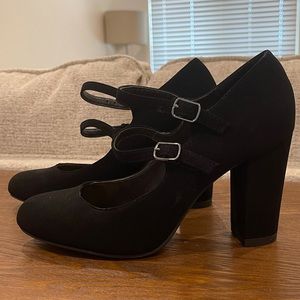Double strap heels
